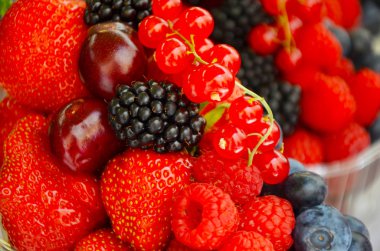 Taze meyveler, yakından bakın.