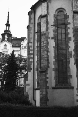 Prag sokaklarının manzarasını kapatın.