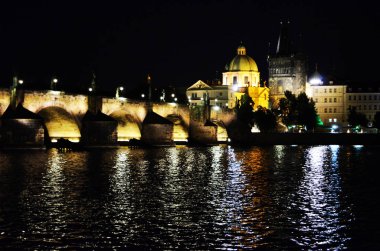 Prag sokaklarının manzarasını kapatın.