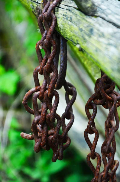 Old Designed Chain Close View — Stock Photo, Image