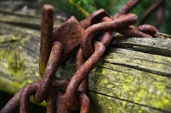 Old Designed Chain Close View — Stock Photo, Image