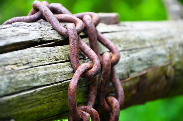 Old Designed Chain Close View — Stock Photo, Image