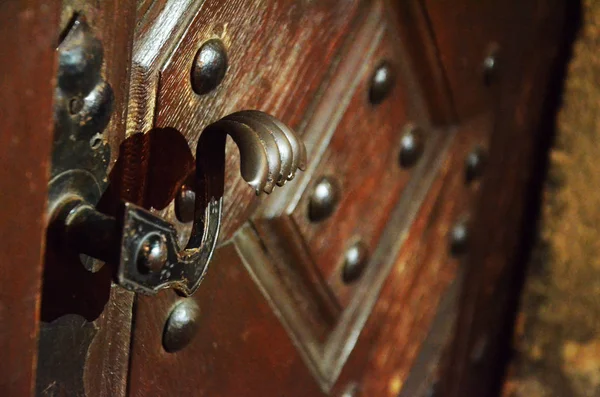 Ancients Doors Close View Historical Streets Prague — Stock Photo, Image