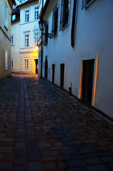 Vista Vicino Delle Strade Praga — Foto Stock