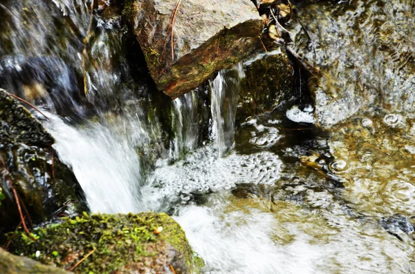 Natuurlijke Waterbron Van Dichtbij Bekijken — Stockfoto