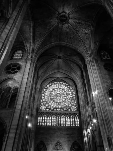 Paris Kilisesi Yakın Görüş Notre Dame Paris — Stok fotoğraf