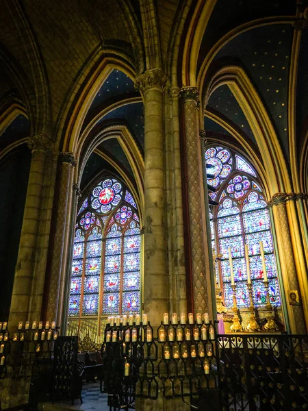 Pariserkyrkan Närbild Notre Dame Paris — Stockfoto