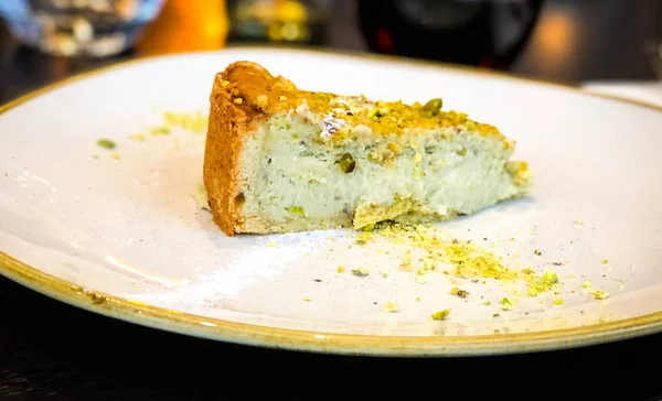 Deliziosa Torta Pistacchio Fatta Casa — Foto Stock