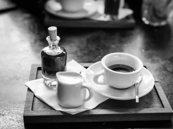 Handwerklicher Kaffee Zuckersirup — Stockfoto