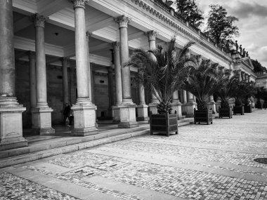 Czech şehri Karlovy Vary 'nin yakın görüntüsü