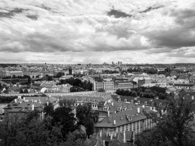 Prag şehrinin panoramik görünüm