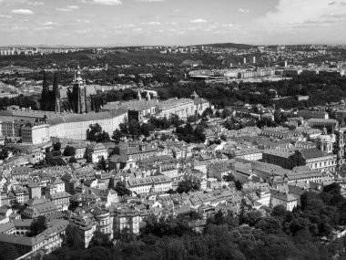 Prag şehrinin panoramik görünüm