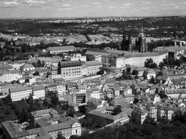 Prag şehrinin panoramik görünüm