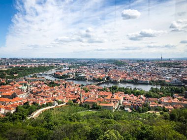 Prag şehrinin panoramik görüntüsü