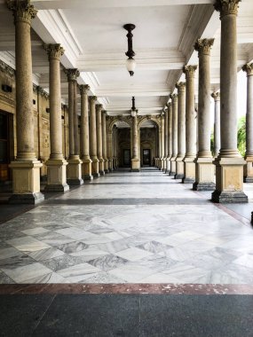 Czech şehri Karlovy Vary 'nin yakın görüntüsü