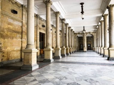 Czech şehri Karlovy Vary 'nin yakın görüntüsü