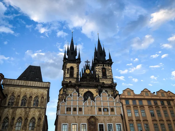 Pohled Zblízka Ulice Prahy — Stock fotografie