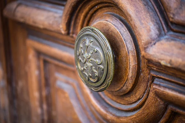 Old Doors Close Historical Streets Rome — Stock Photo, Image