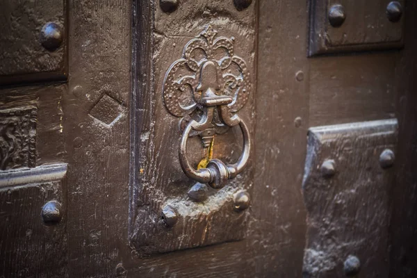 Old Doors Close Historical Streets Rome — Stock Photo, Image