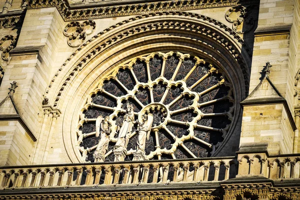 Párizsi Templom Közelről Notre Dame Paris — Stock Fotó