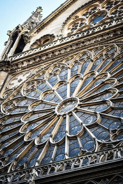 Párizsi Templom Közelről Notre Dame Paris — Stock Fotó