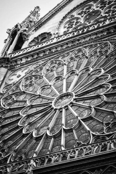 Εκκλησία Του Παρισιού Κοντινή Απόσταση Notre Dame Paris — Φωτογραφία Αρχείου