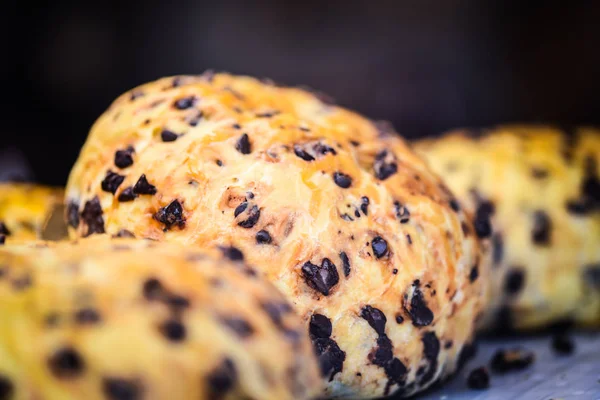 Lezzetli Fransız pastanesi kahvaltı yemekleri.