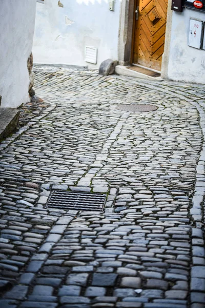 decorative stone road close up