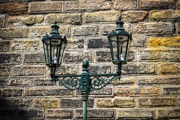 Ontworpen Straatlamp Praag — Stockfoto
