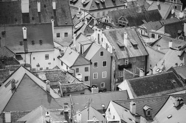 Czech şehrinin yakın görüntüsü Cesky Krumlov