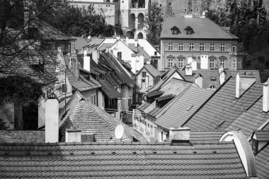 Czech şehrinin yakın görüntüsü Cesky Krumlov