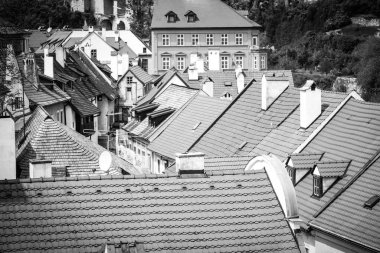 Czech şehrinin yakın görüntüsü Cesky Krumlov