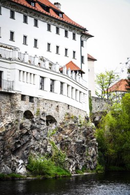 Czech şehrinin yakın görüntüsü Cesky Krumlov