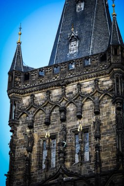 Prag şehrinin panoramik görünüm