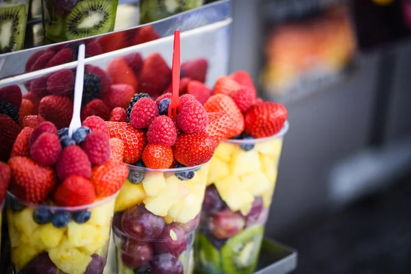 Mix Fresh Fruits Glass — Stock Photo, Image