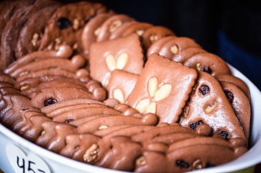 Lezzetli zencefilli ekmek. Yakın plan.