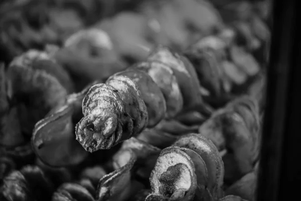 Pommes Terre Bâtons Vue Près — Photo