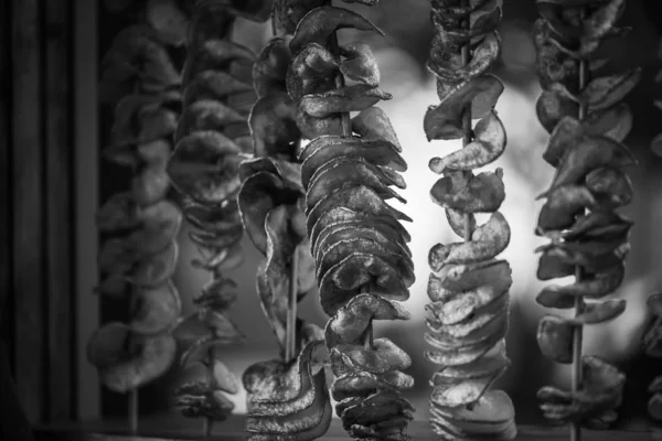 Patatesler yakın görüş.