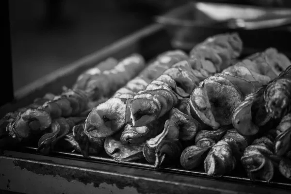 Patatesler yakın görüş.