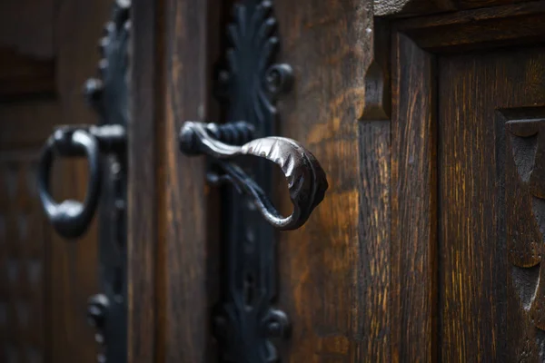 Закрийте Доступ Історичних Дверей Вулицях Праги — стокове фото
