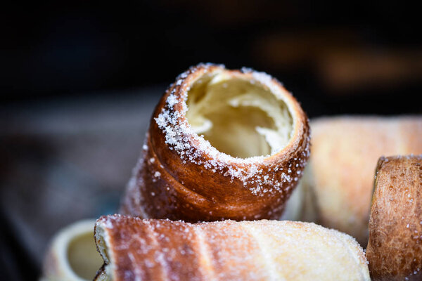 traditional czech sweet delights with cinnamon, sugar & walnuts 