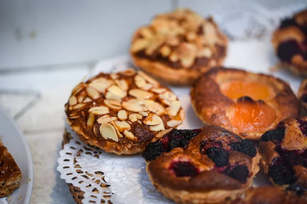 Deliciosos Platos Desayuno Panadería Checa — Foto de Stock