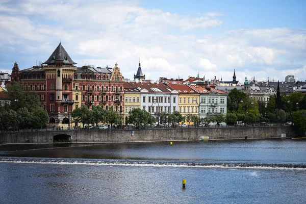 Vista Perto Rio Vltava — Fotografia de Stock