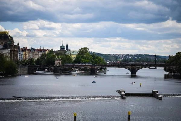 Vista Perto Rio Vltava — Fotografia de Stock