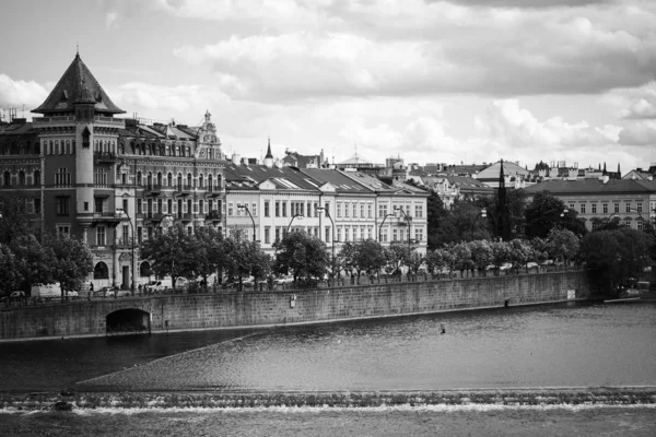 Zavřít Pohled Řeku Vltavu — Stock fotografie