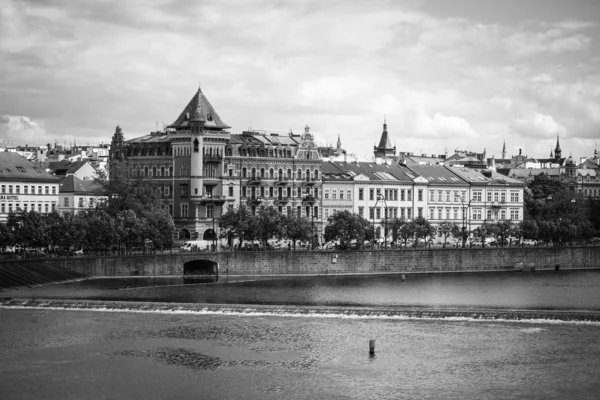 Vue Rapprochée Rivière Vltava — Photo