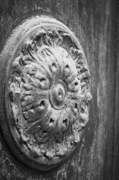 Старые Старинные Двери Дерева Разработанные Ручки — стоковое фото