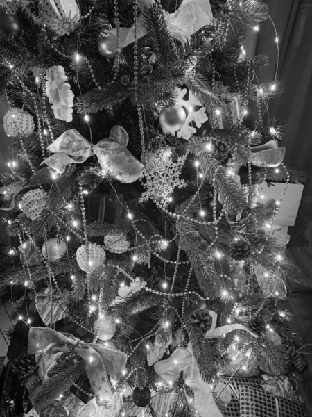 美丽的圣诞树近景 — 图库照片