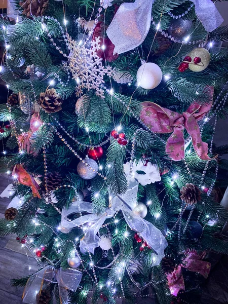 Beautiful Christmas Tree Close View — 스톡 사진