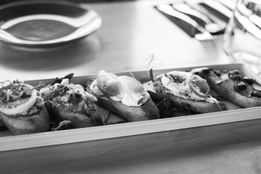 tapas & bruschetta 'nın lezzetli karışımı